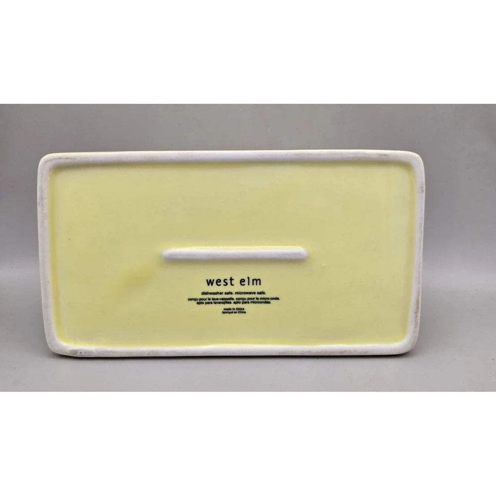 Yellow Vintage Ceramic Butter Dish With Lid. 50's.  B#31